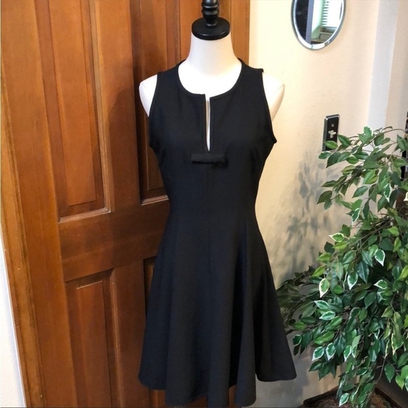 Kate Spade Black Sleeveless Dress With Front Bow Sz 6 EUC